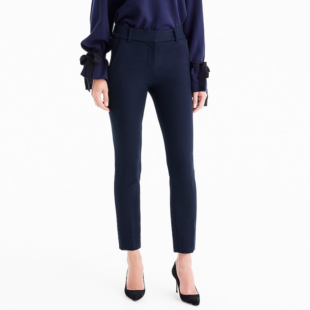 J. Crew Cameron Slim Crop Pant in Navy